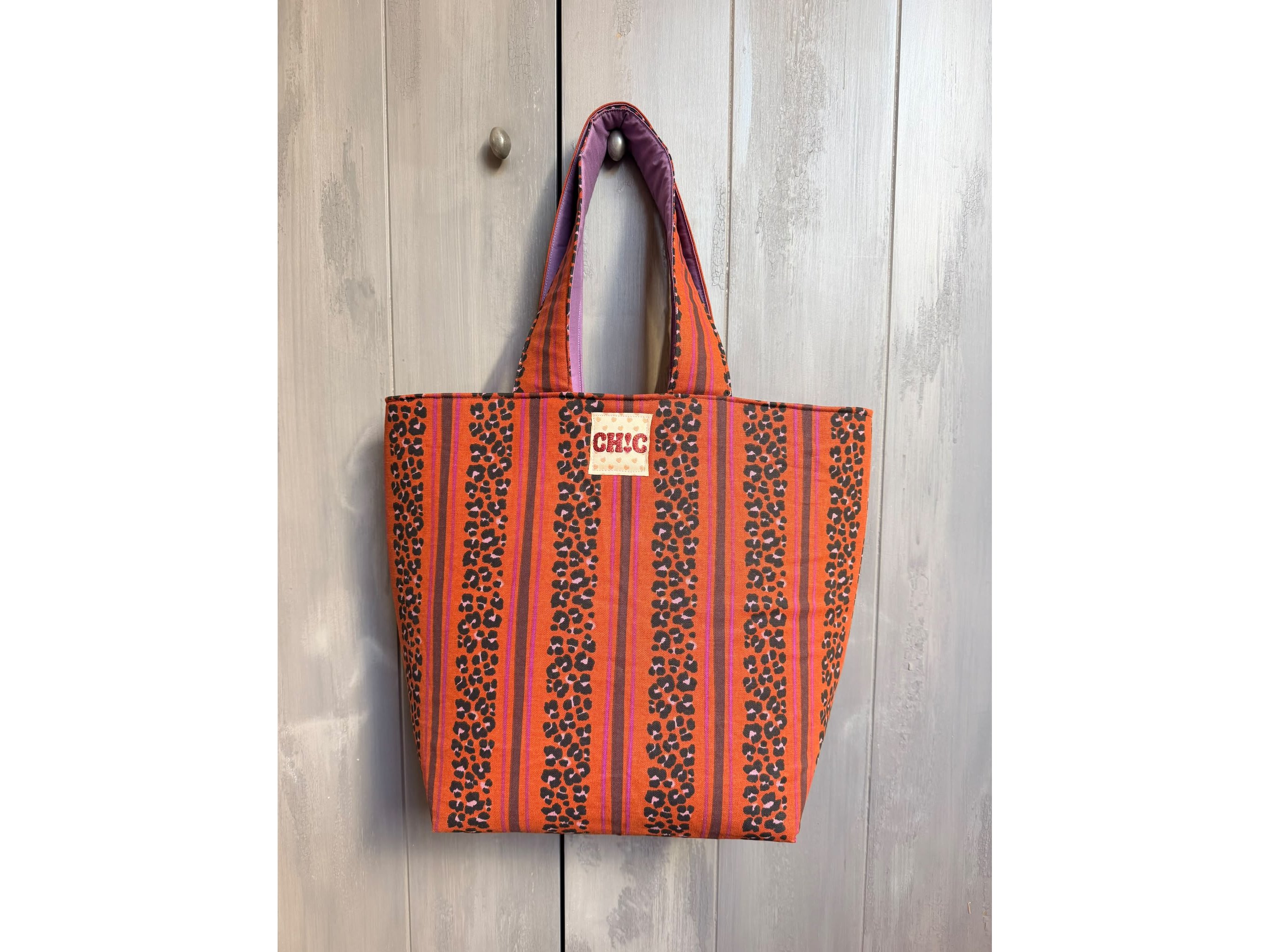 Lila Leopard bag
