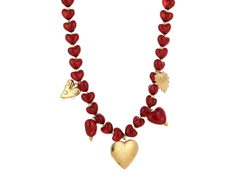 Kralen ketting met bedels