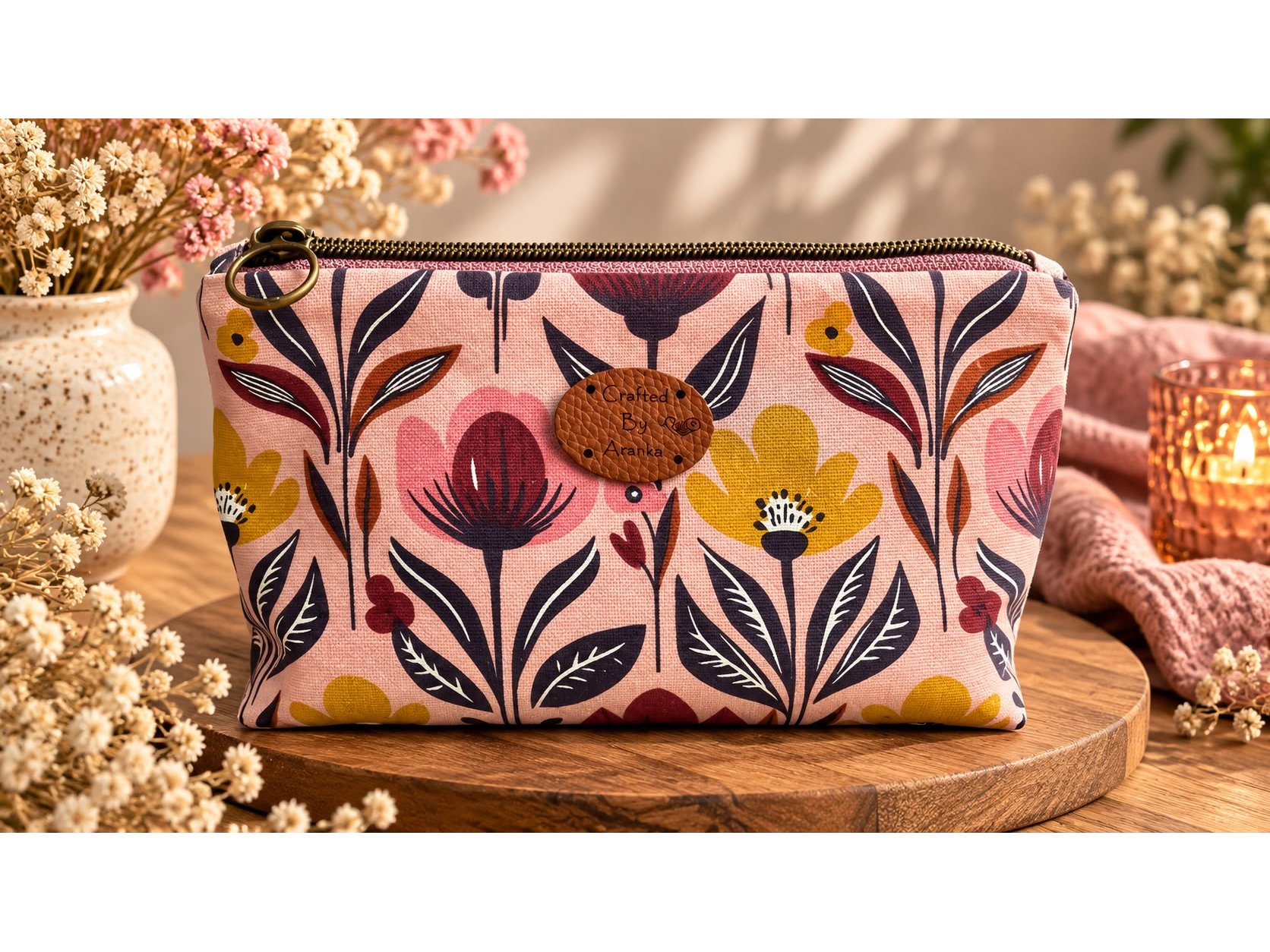 Blush blossom bag
