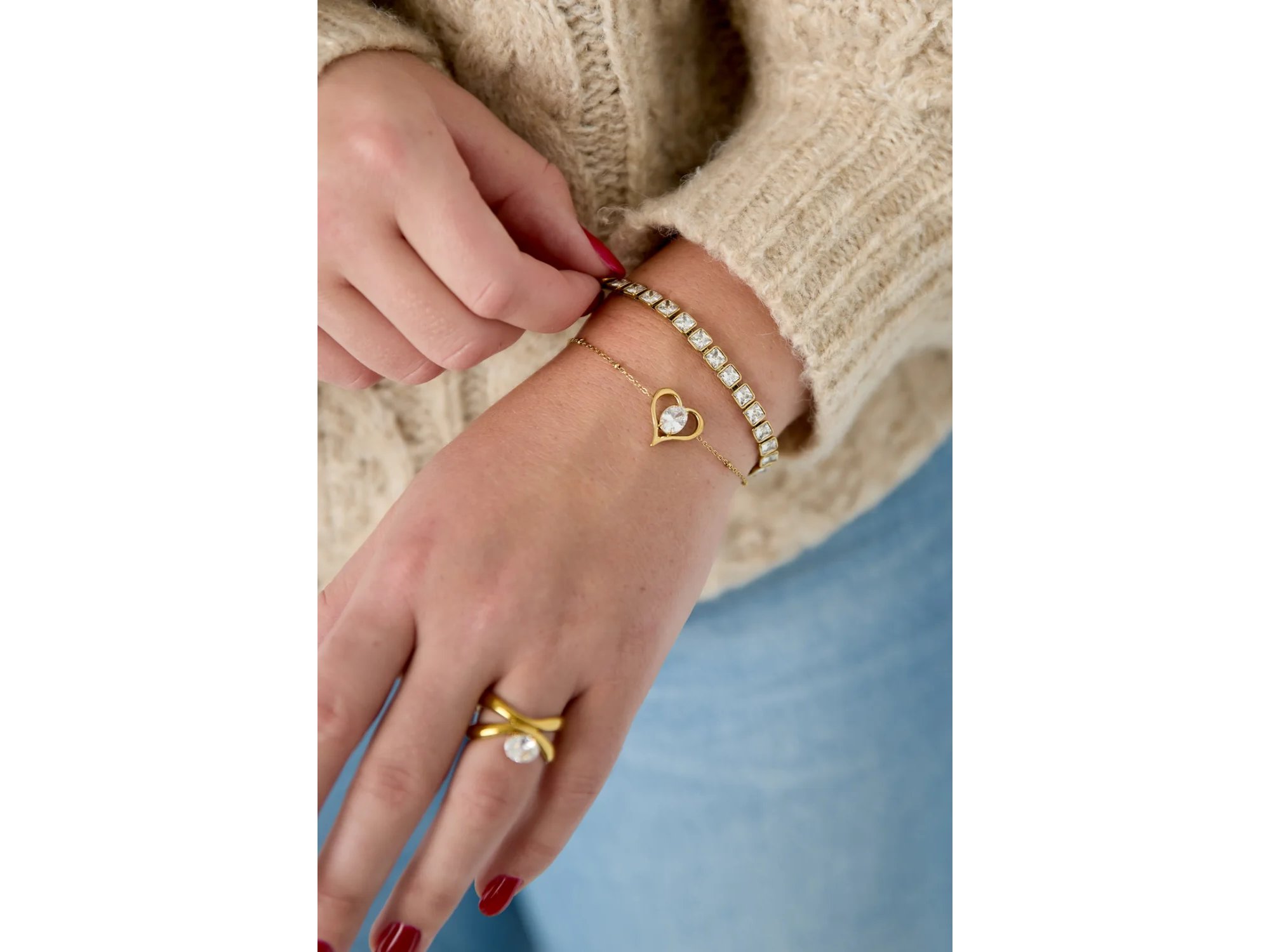 Silver Diamond armband