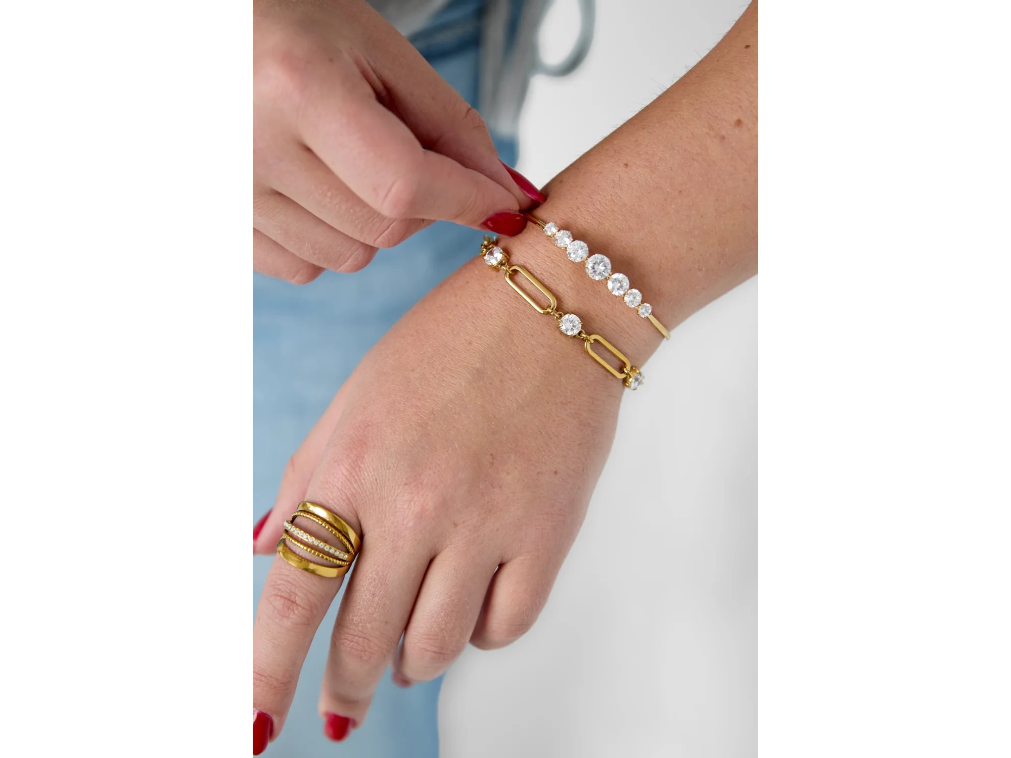 Crystal cuff bracelet